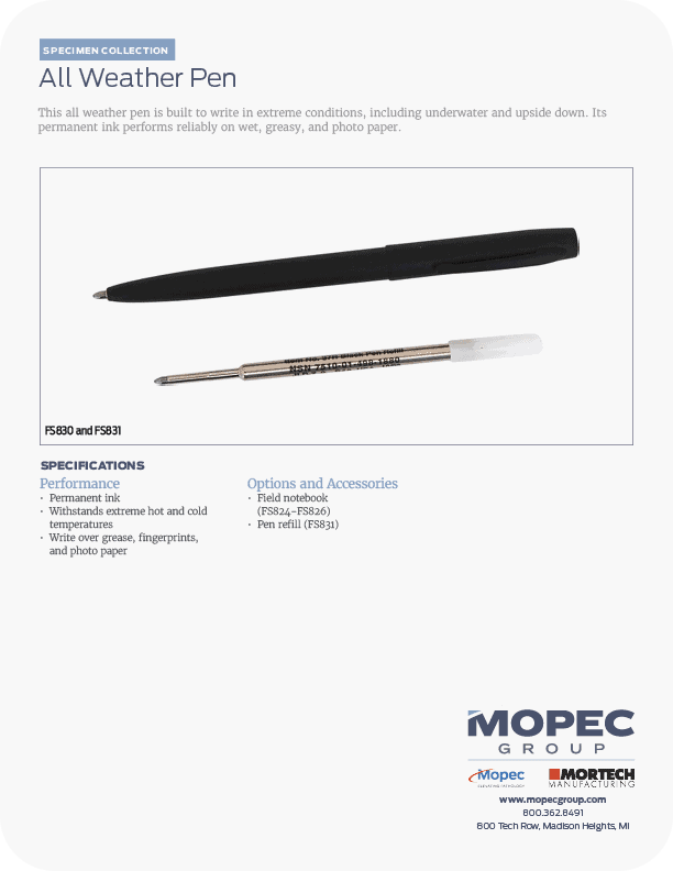 Spec Sheet