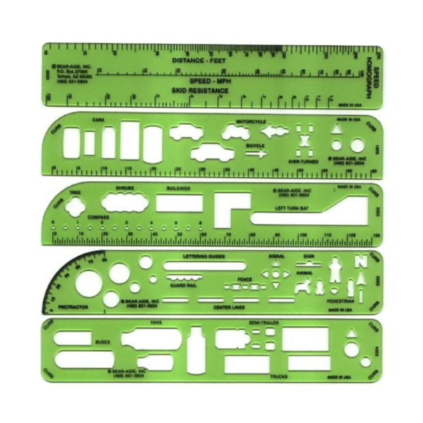 Traffic Investigation Template Set- 5 piece