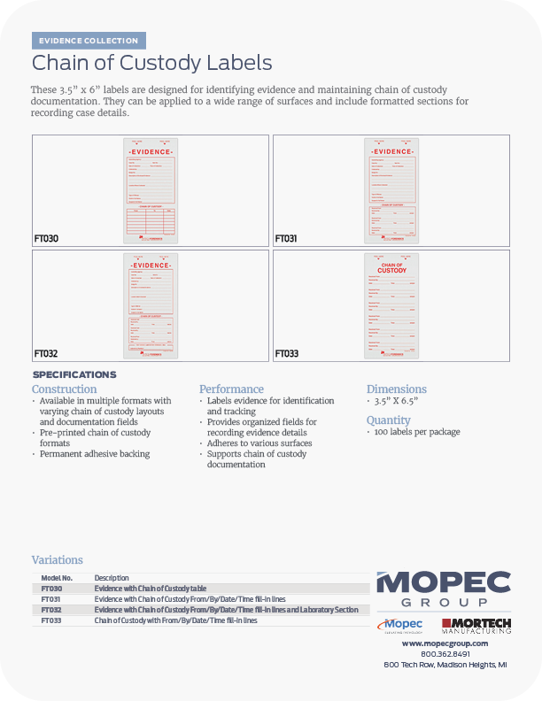 Spec Sheet