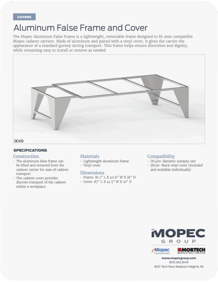 DC410 Spec Sheet