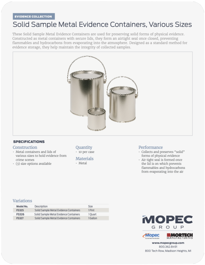 Spec Sheet