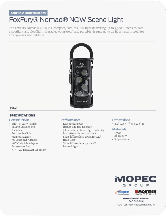 Spec Sheet