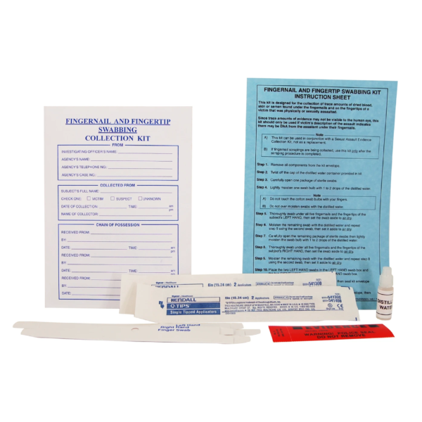 Fingernail and Fingertip Swabbing Evidence Collection Kit