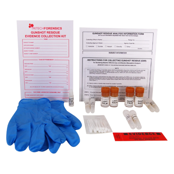 GSR Collection Kit, 4 Stubs, 12 Swabs