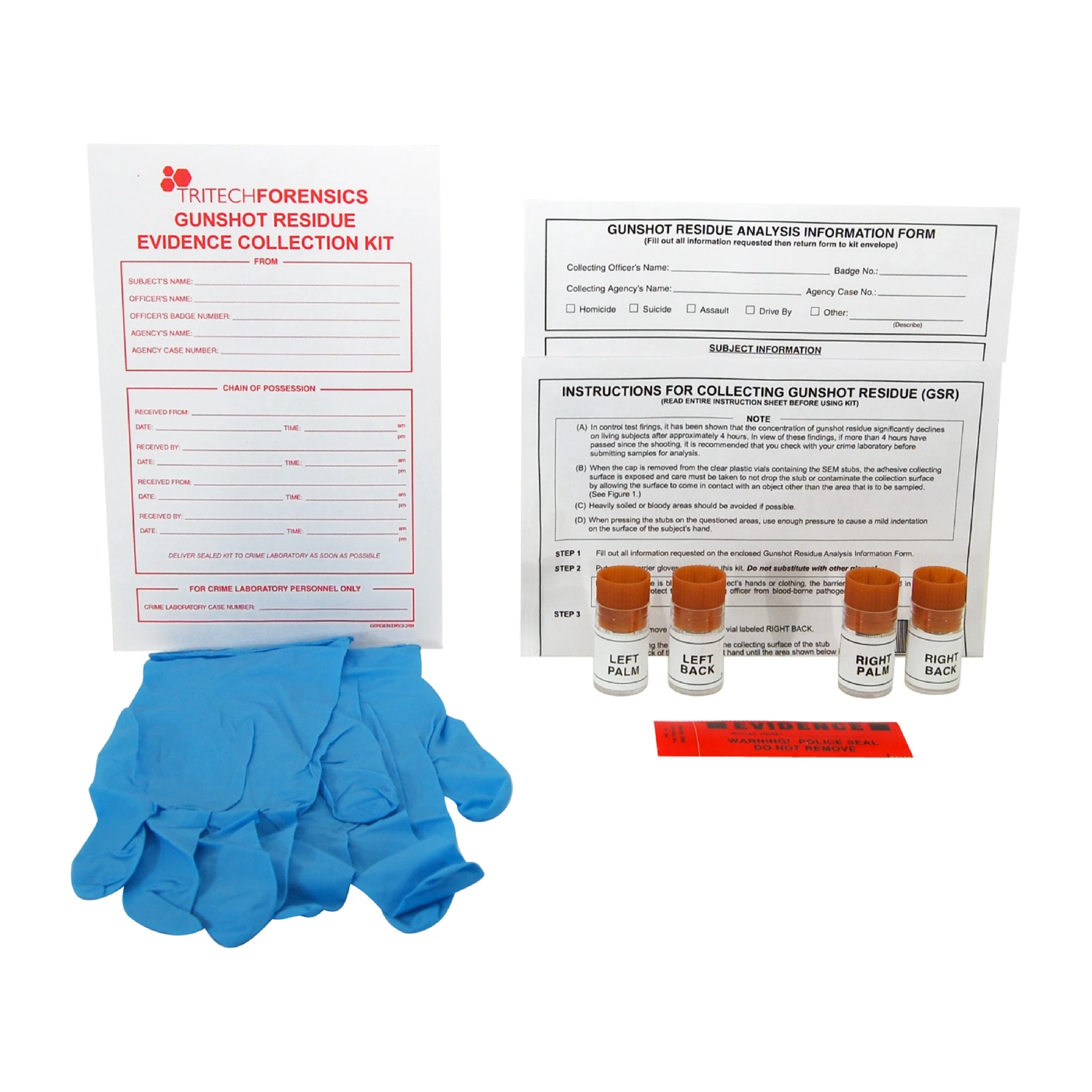 GSR Collection Kit, 4 Stubs