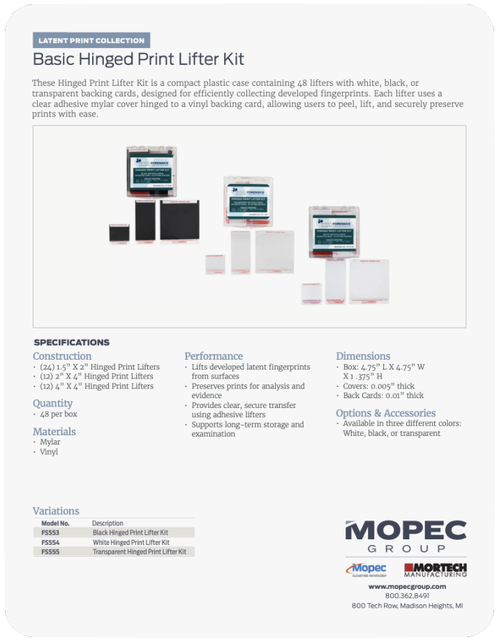 Spec Sheet