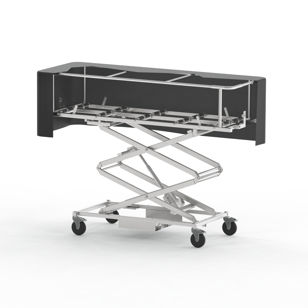 Double Scissor Lift Carrier with End/Side Rollers - (600040-DS-ES Series)