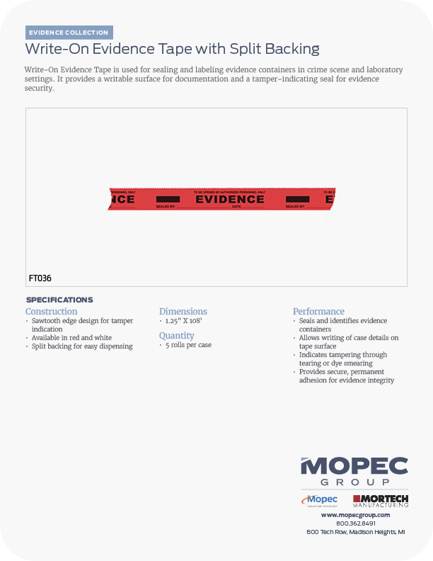 Spec Sheet