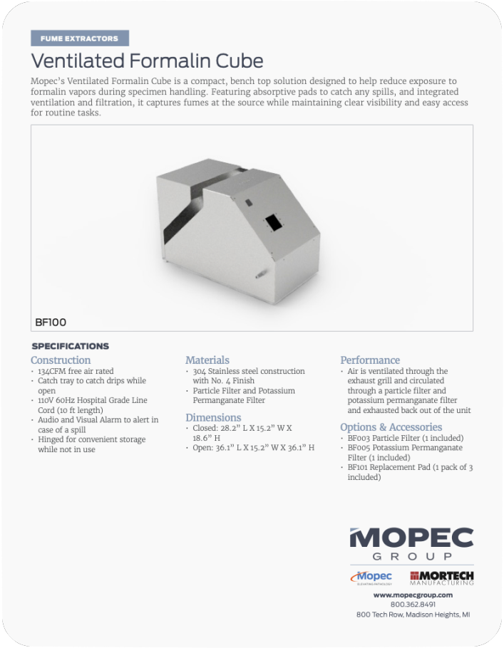 BF100 Spec Sheet