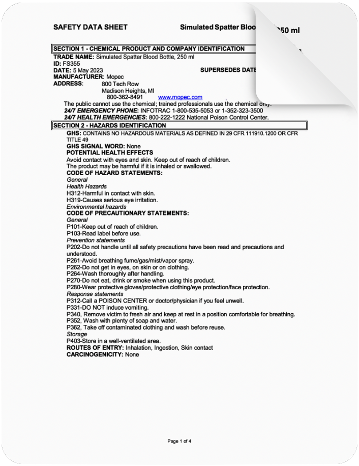 Spec Sheet