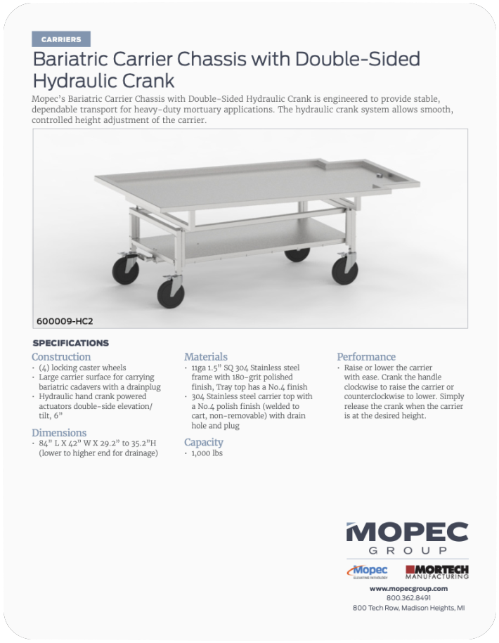 600009-HC2 Spec Sheet
