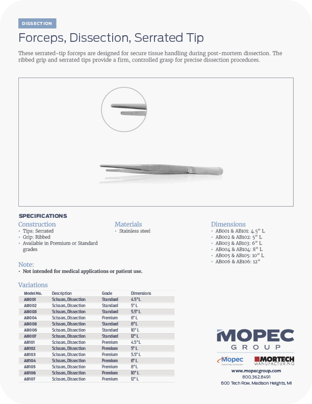 Spec Sheet