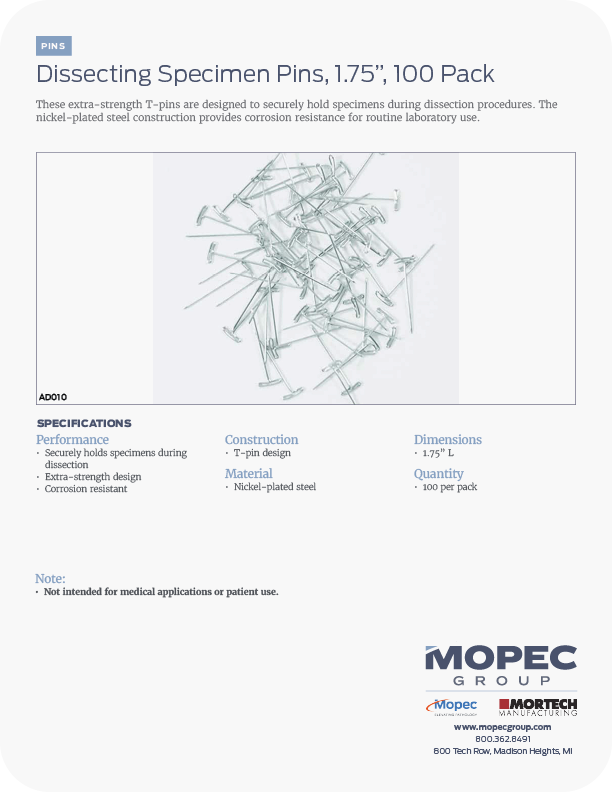 Spec Sheet