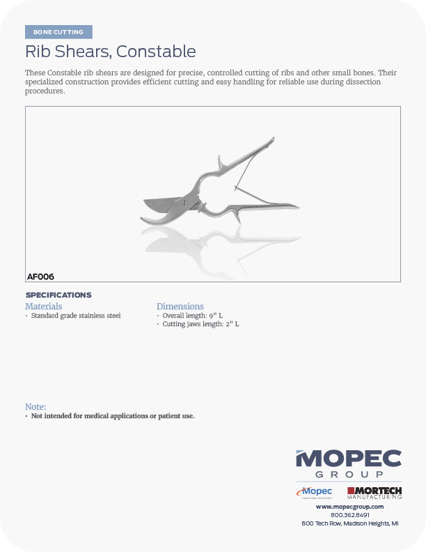 Spec Sheet