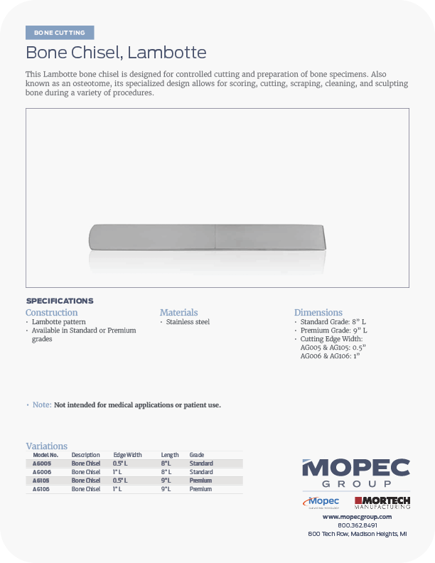 Spec Sheet