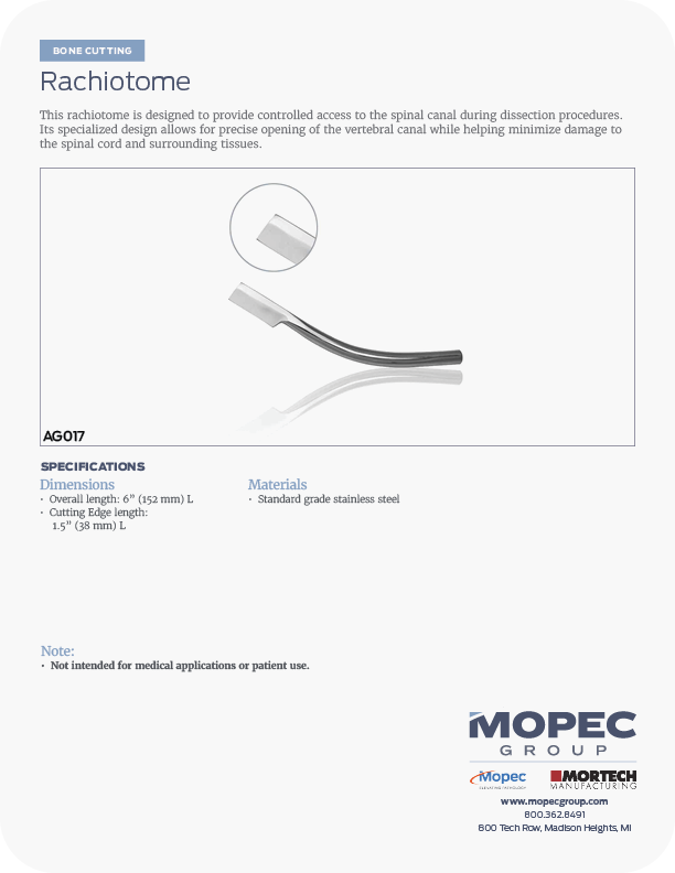 Spec Sheet