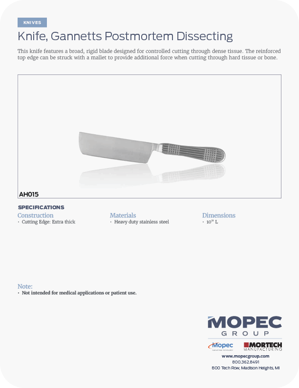 Spec Sheet