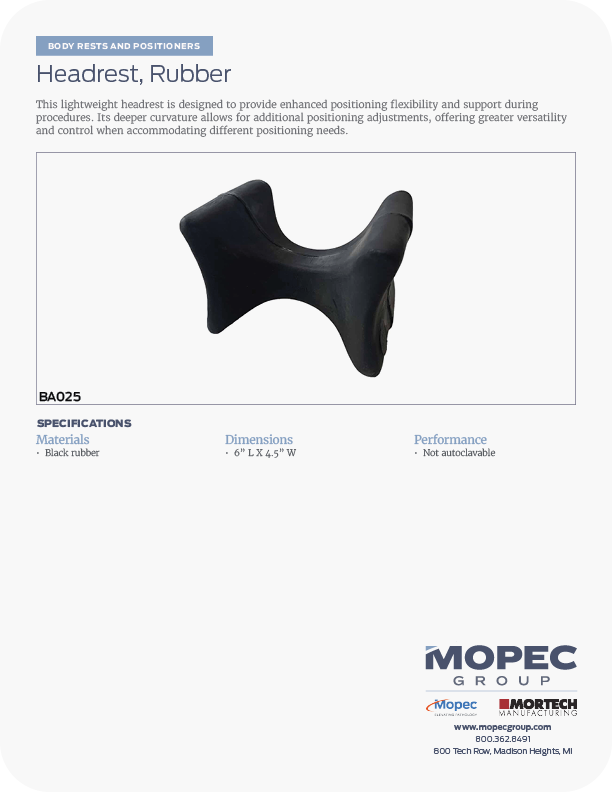 Spec Sheet