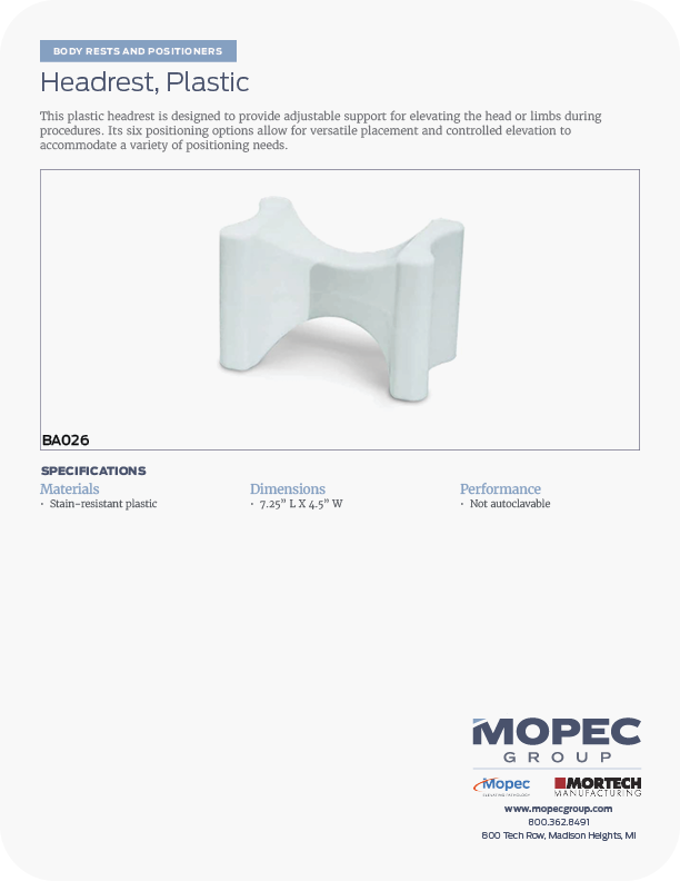 Spec Sheet