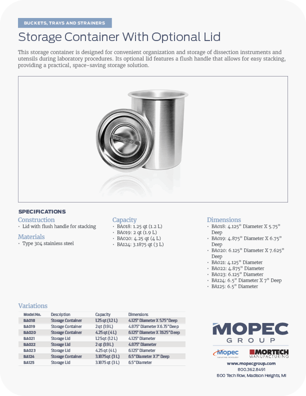 Spec Sheet